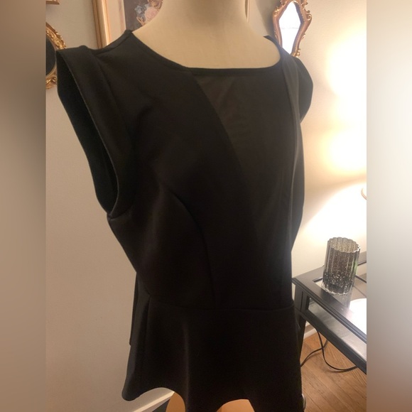 Forever 21+ Y2K Black Plunge V Neck Mesh Sleeveless Top - Picture 12 of 12